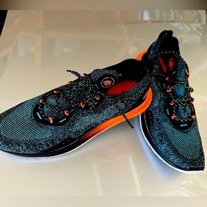 🔥NEW  Under Armour Curry Flow Go Glow Basketball Navy Orange Shoes  Men’s Sz 12